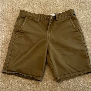 Vans Men's Tan Flat Front Shorts